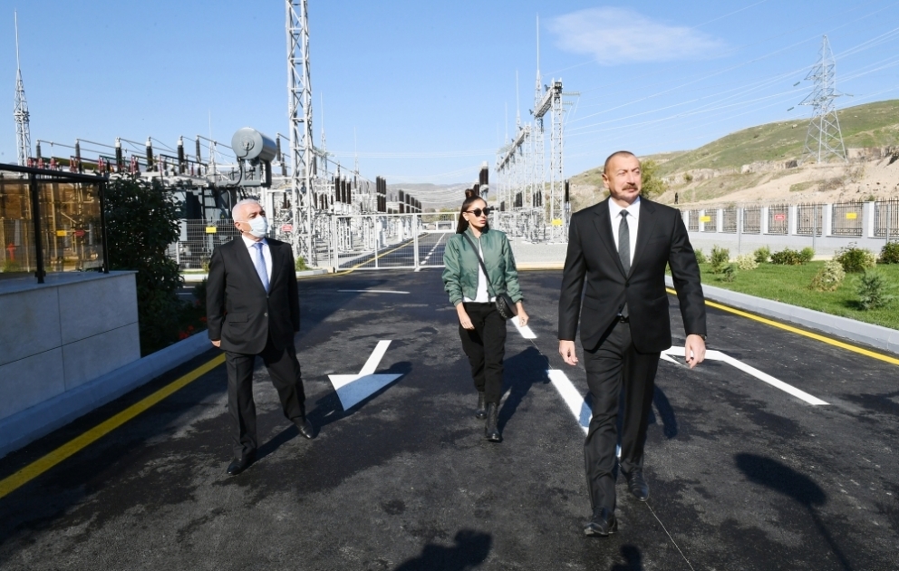 President Ilham Aliyev inaugurated “Gubadli” substation VIDEO