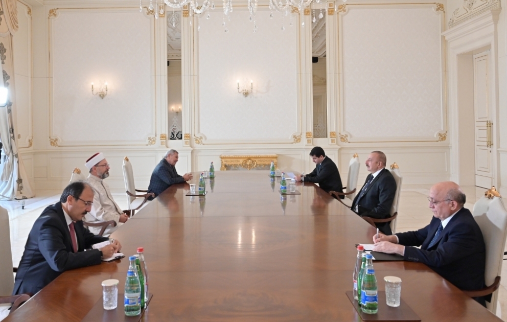 President Ilham Aliyev received president of Turkey's religious affairs VIDEO