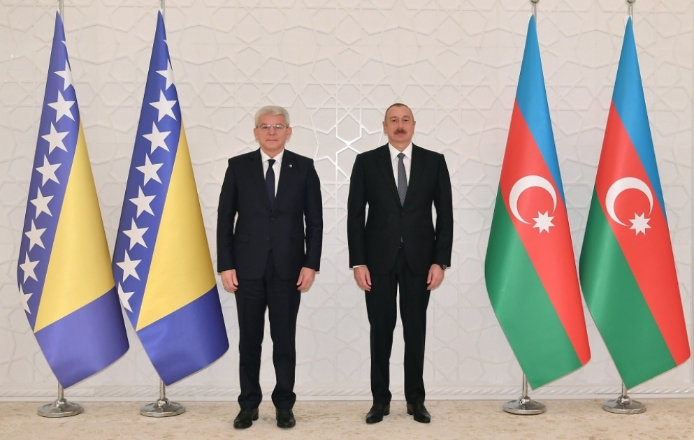 President Ilham Aliyev met with Member of Presidency of Bosnia and Herzegovina Sefik Dzaferovic VIDEO