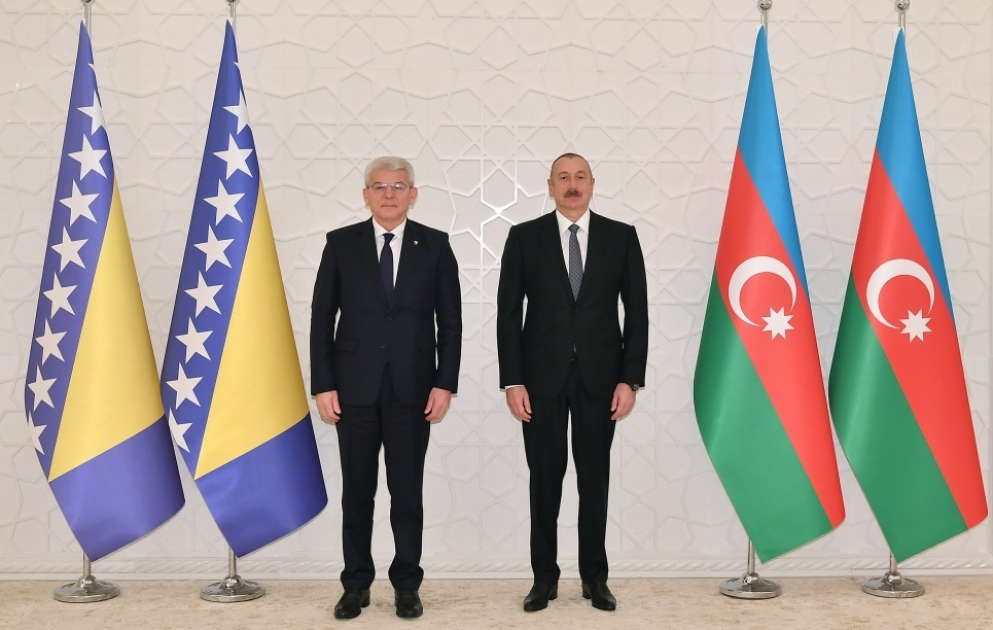 Le président azerbaïdjanais rencontre le membre bosniaque de la présidence collégiale de la Bosnie-Herzégovine VIDEO