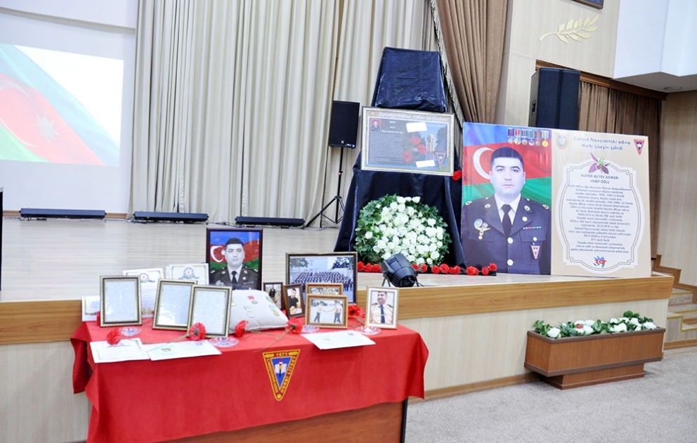 Hərbi Liseydə şəhid mayor Asiman Əliyevin xatirəsi yad edilib VİDEO