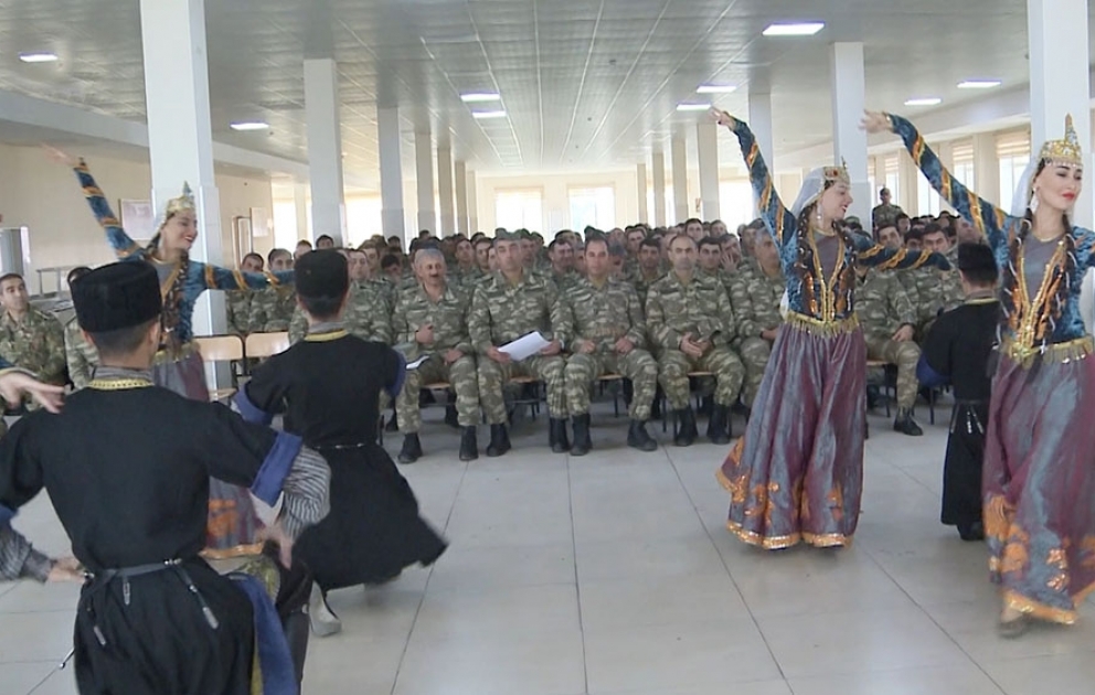 Hərbi hissədə hərbi təlim toplanışı başa çatıb VİDEO