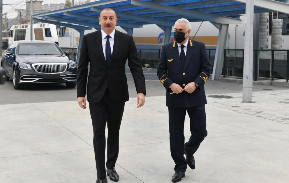 President Ilham Aliyev attended opening of new Bilajari locomotive depot VIDEO