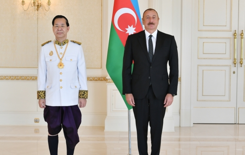 President Ilham Aliyev received credentials of incoming Cambodian ambassador VIDEO