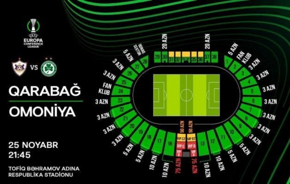 Bu gün “Qarabağ” UEFA Konfrans Liqasında beşinci oyununu keçirəcək VİDEO