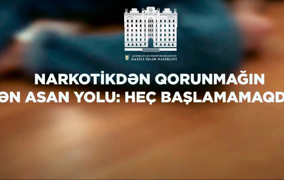 Daxili İşlər Nazirliyi yeniyetmələri narkotiklərdən uzaq durmağa çağıran sosial çarx hazırlayıb VİDEO