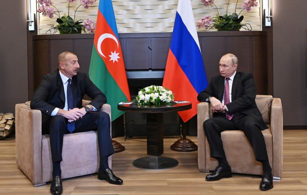 Bilateral meeting was held between Azerbaijani President Ilham Aliyev and Russian President Vladimir Putin in Sochi VIDEO