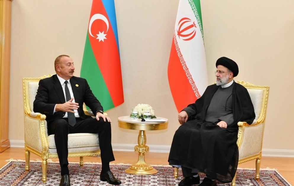 President Ilham Aliyev met with Iranian President Seyyed Ebrahim Raisi VIDEO