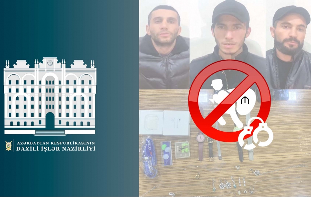 Maştağa qəsəbəsində səkkiz evdən oğurluq edən üç nəfər saxlanılıb VİDEO