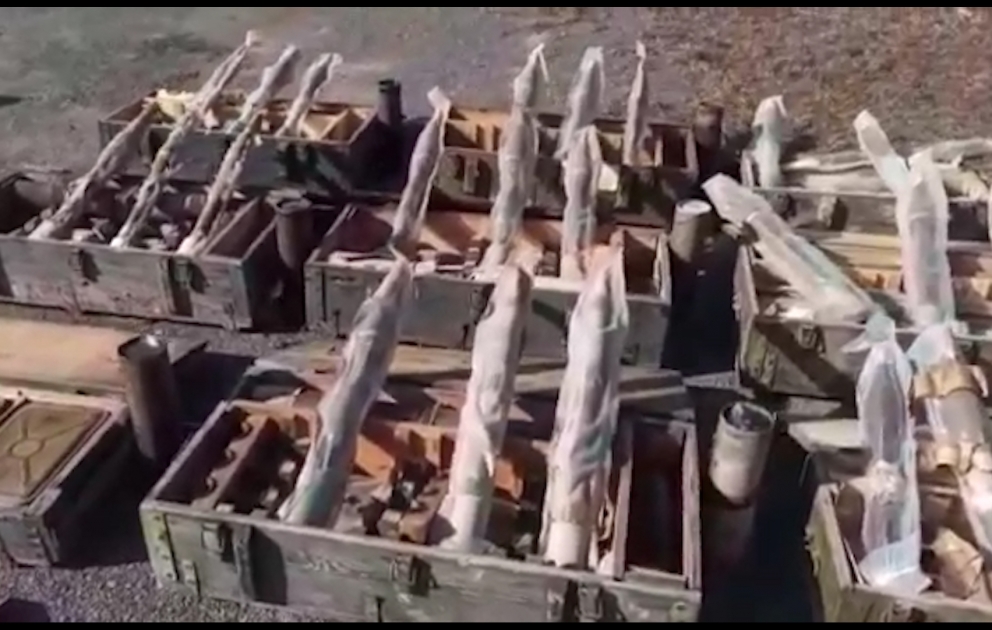 В Физулинском районе обнаружены боеприпасы ВИДЕО