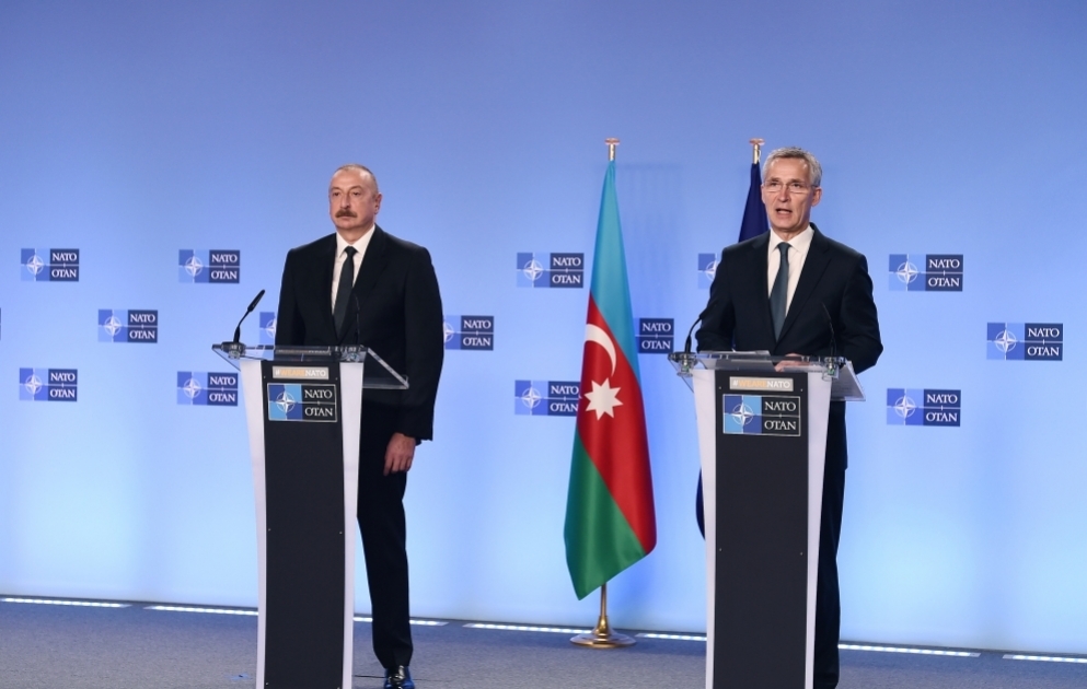 Gemeinsame Pressekonferenz von Präsident Ilham Aliyev und NATO-Generalsekretär VIDEO