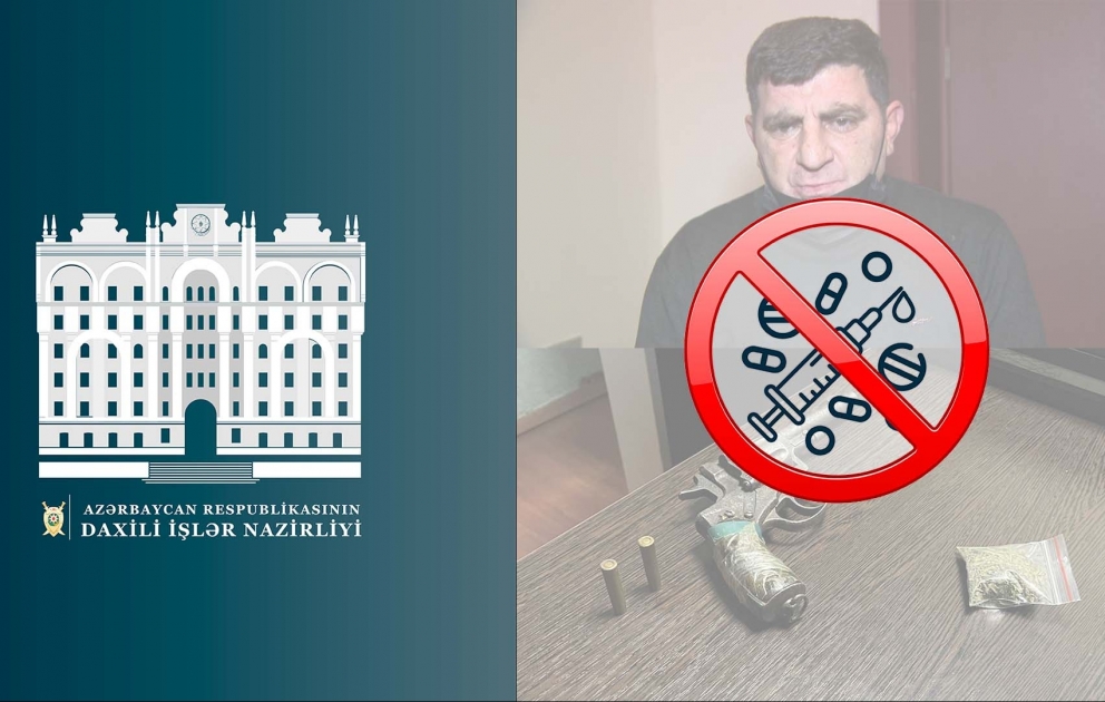 Abşeron rayonunda silahlı narkotacir tutularaq cinayət məsuliyyətinə cəlb olunub VİDEO