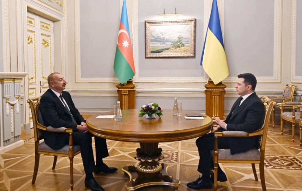 President of Azerbaijan Ilham Aliyev, President of Ukraine Volodymyr Zelenskyy held one-on-one meeting VIDEO
