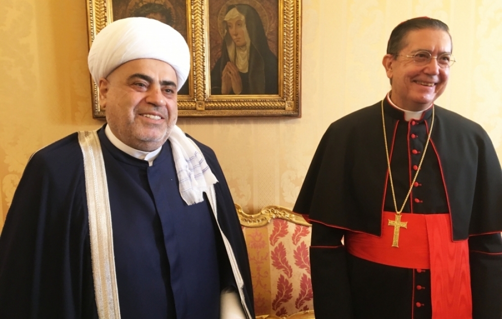 Şeyxülislam Allahşükür Paşazadə Vatikanın Dinlərarası Dialoq üzrə Pontifik Şurasının prezidenti ilə görüşüb VİDEO