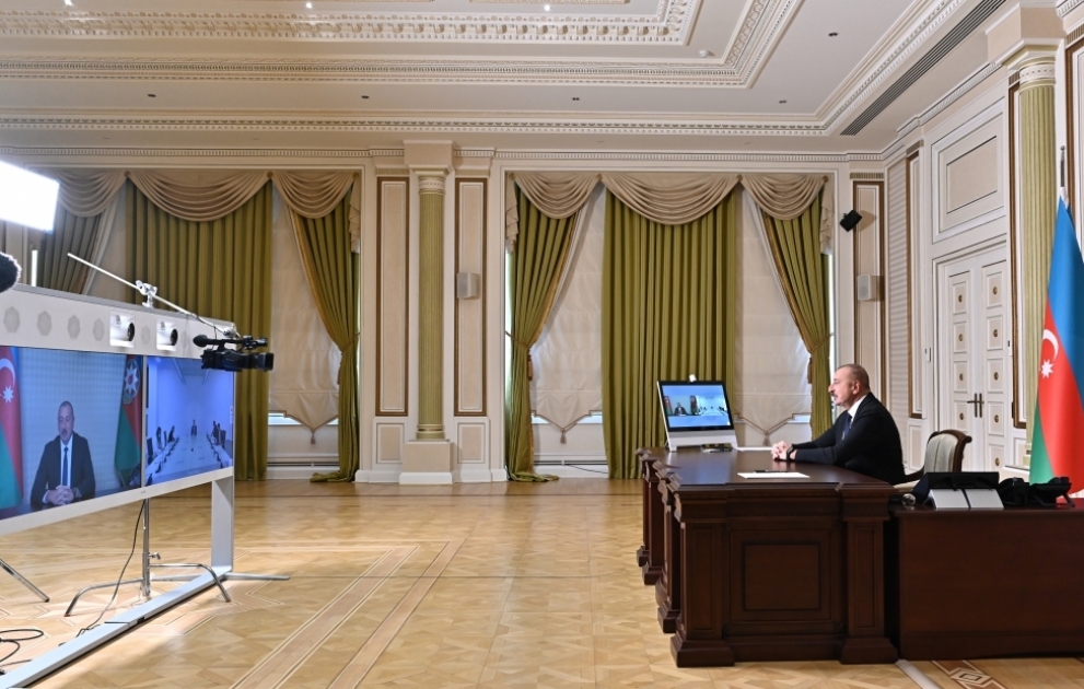 Präsident Ilham Aliyev empfängt montenegrinischen Parlamentssprecher im Videoformat VIDEO