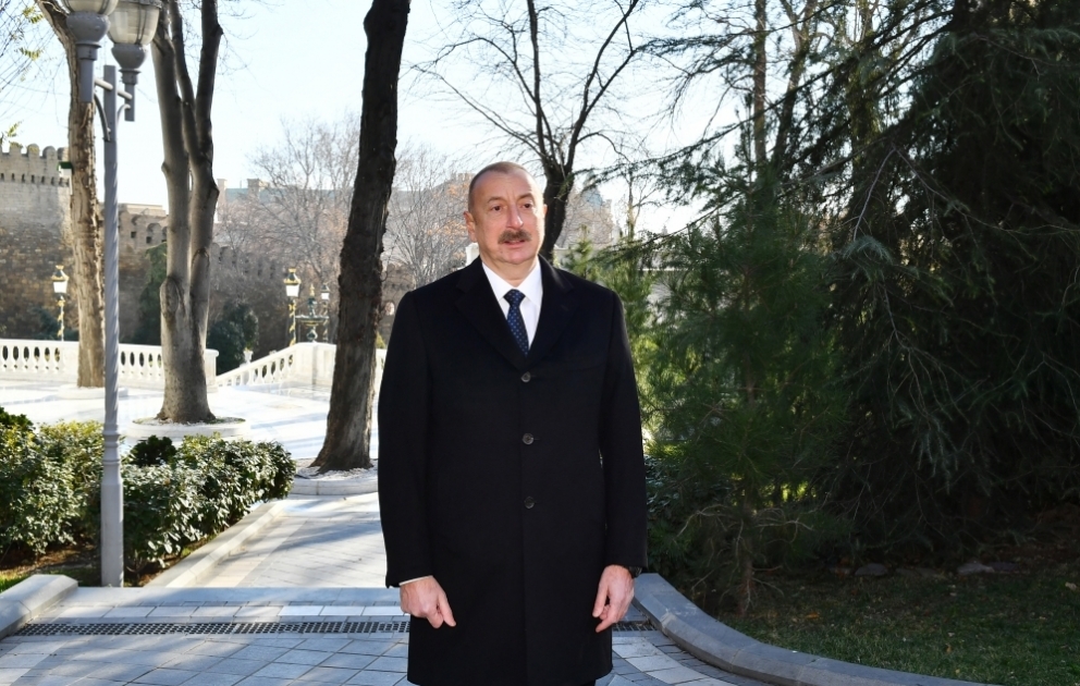 Prezident İlham Əliyev xeyriyyəçi Zeynalabdin Tağıyevin abidəsinin açılmasını əlamətdar hadisə adlandırıb VİDEO