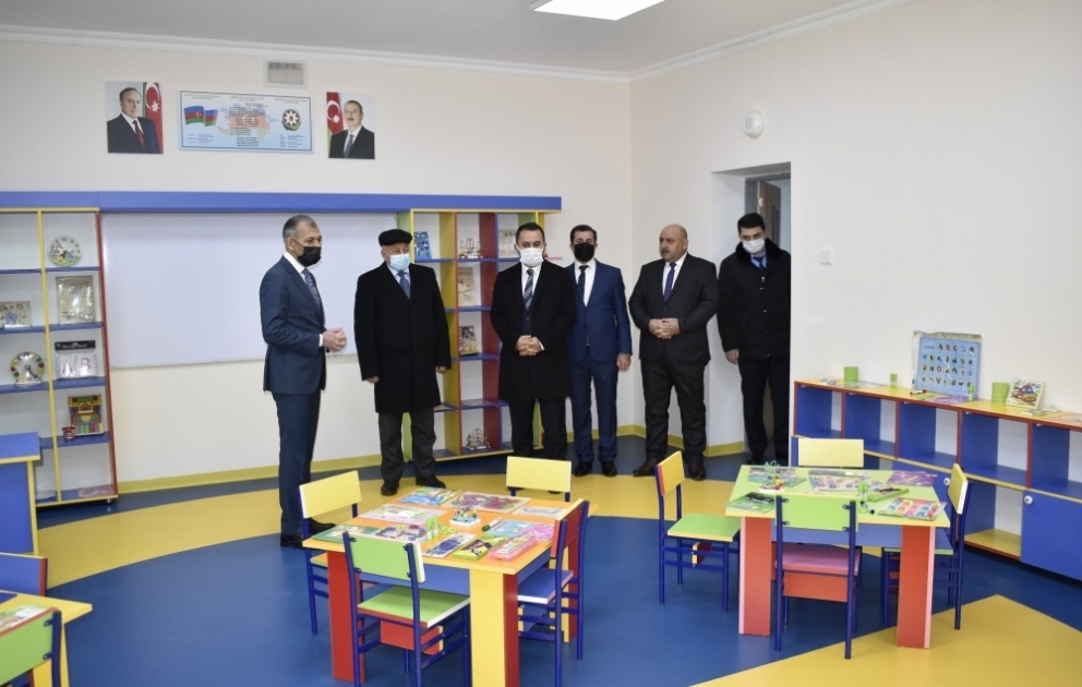 Ağcabədinin Sarıcalı kəndində 360 şagird yerlik məktəb binası inşa edilib VİDEO