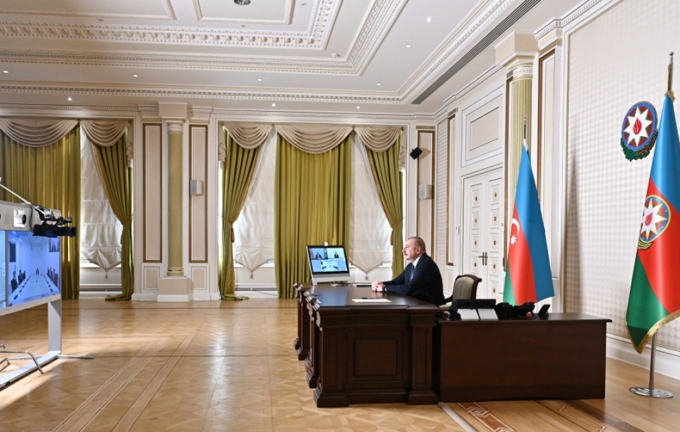 Prezident İlham Əliyev İranın yol və şəhərsalma nazirini videoformatda qəbul edib YENİLƏNİB VİDEO