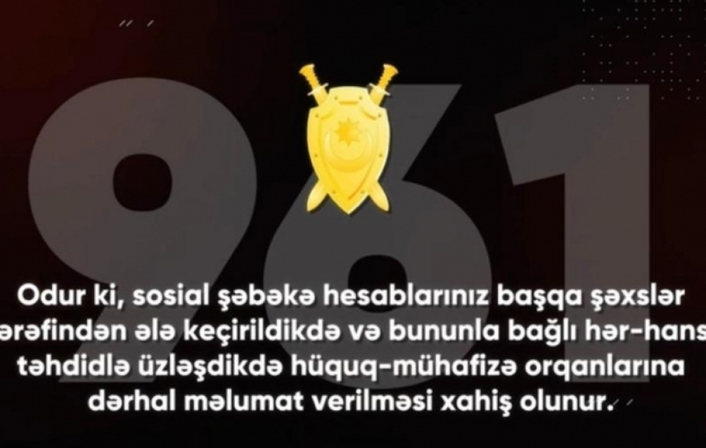 Baş Prokurorluq vətəndaşların sosial şəbəkə hesablarının hakerlər tərəfindən ələ keçirilməsi ilə bağlı videoçarx hazırlayıb VİDEO