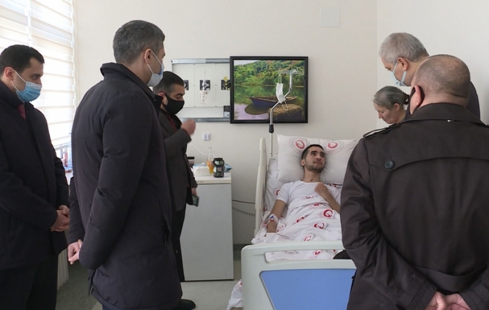 Gülhanə Hərbi Hospitalında müalicə olunan qazilərimizlə görüş keçirilib VİDEO
