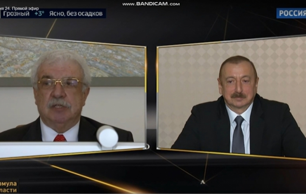 На телеканале " Россия-24" прошел показ передачи "Формула власти", посвященной 30-летию восстановления независимости Азербайджана ВИДЕО