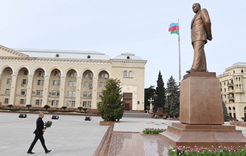 Президент Ильхам Алиев посетил город Гянджа  ВИДЕО