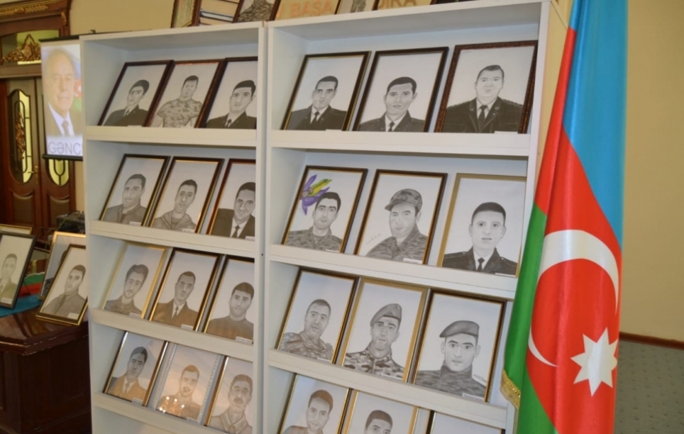 Gənc rəssam Füzulidən olan 78 Vətən müharibəsi şəhidinin portretini çəkib VİDEO