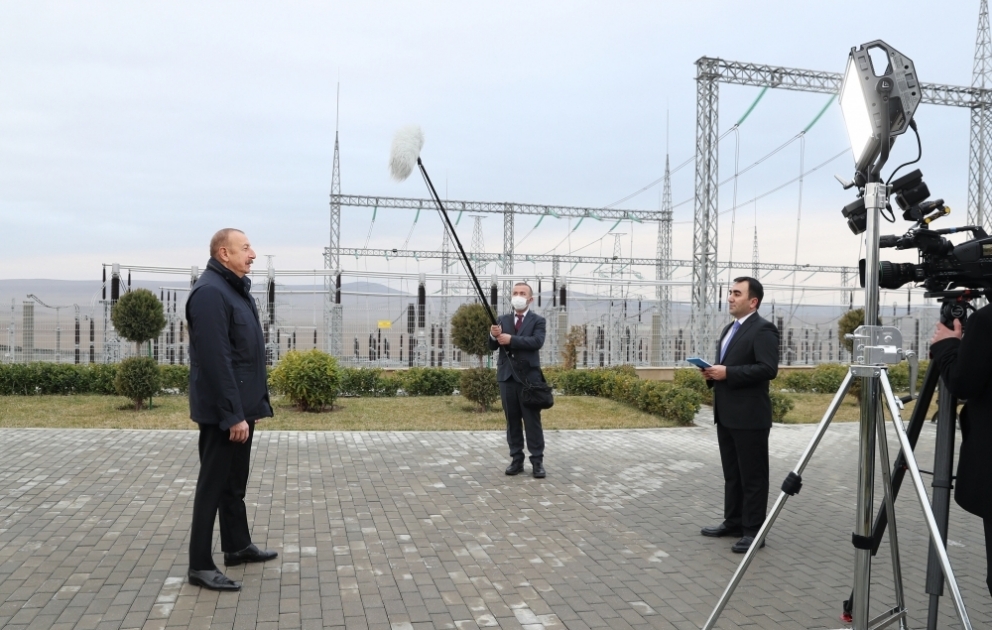 Prezident İlham Əliyev: Nəhəng enerji obyektlərinin inşası bizim güclü imkanlarımızdan xəbər verir VİDEO