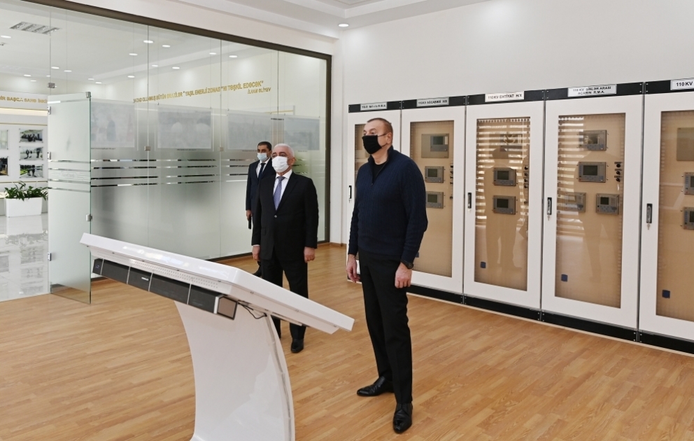 Yenidən qurulan 110/35/10 kilovoltluq “Ağcabədi” yarımstansiyası istifadəyə verilib VİDEO