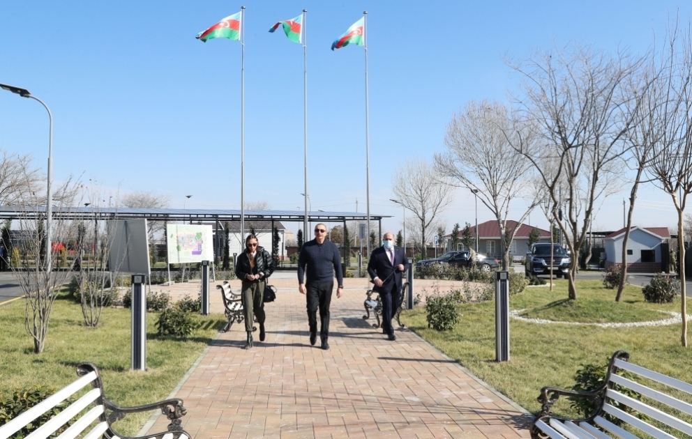 President Ilham Aliyev and First Lady Mehriban Aliyeva viewed conditions created at special representative office of President of Azerbaijan VIDEO