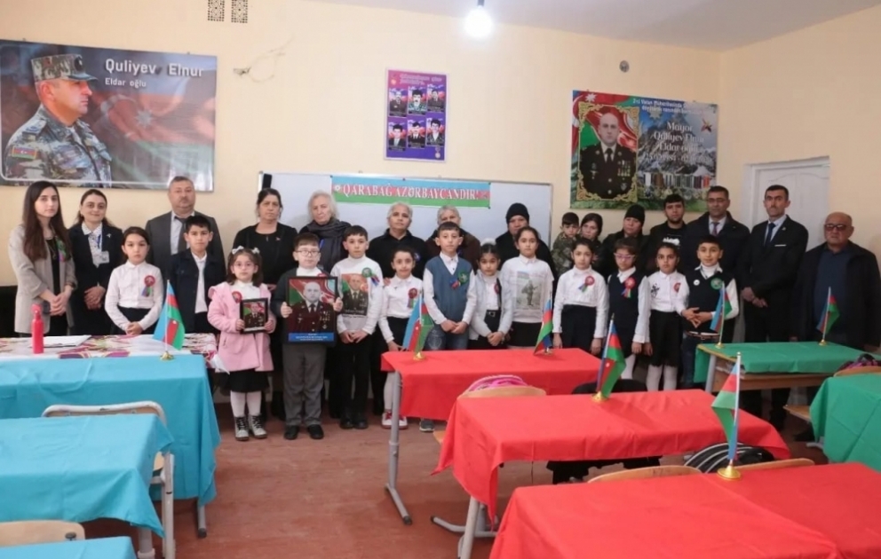 Füzulidə Vətən müharibəsi şəhidlərinin adları sinif otaqlarına verilib VİDEO