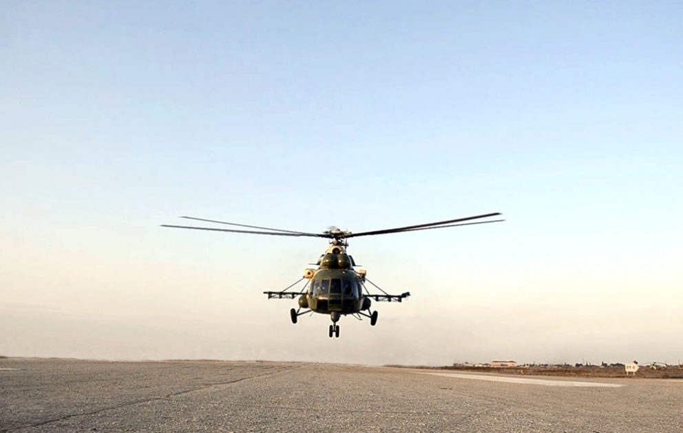 Azerbaijan’s Defense Ministry: Helicopter fight training was conducted VIDEO
