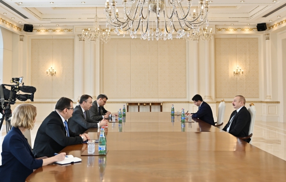 Präsident Ilham Aliyev empfängt Delegation um EU-Sonderbeauftragten für den Südkaukasus VIDEO
