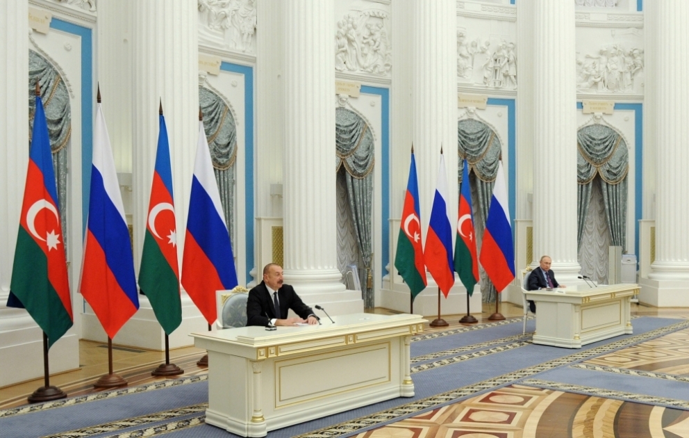 Les présidents azerbaïdjanais et russe font des déclarations à la presse VIDEO