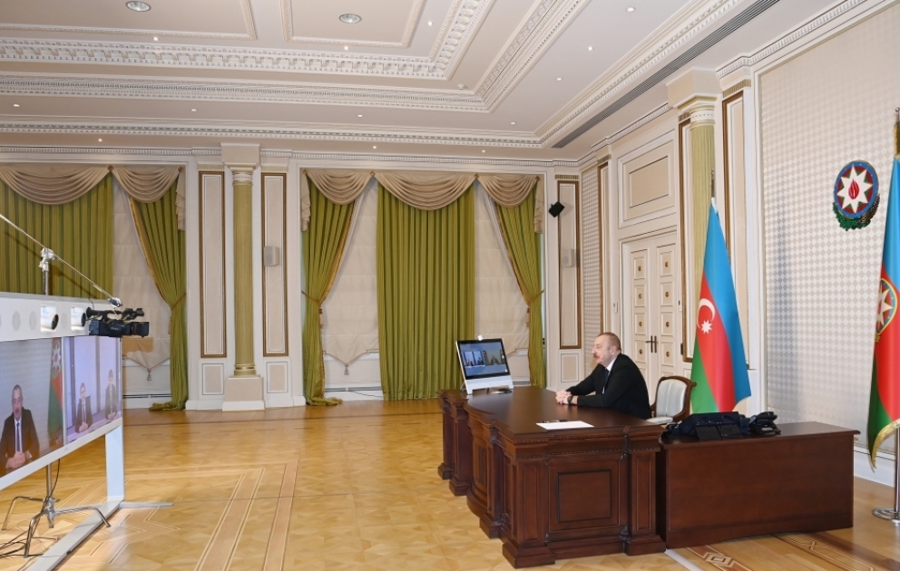 Prezident İlham Əliyev Moldova parlamentinin sədri ilə videoformatda görüşüb YENİLƏNİB VİDEO