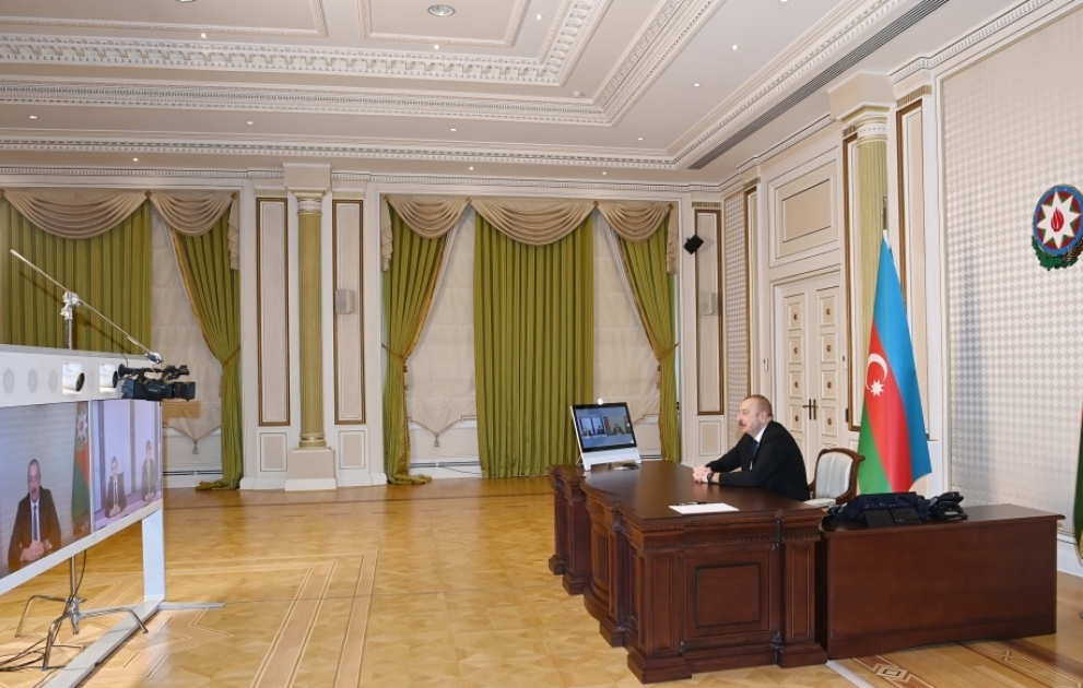 Präsident Ilham Aliyev empfängt moldauischen Parlamentssprecher im Videoformat VIDEO