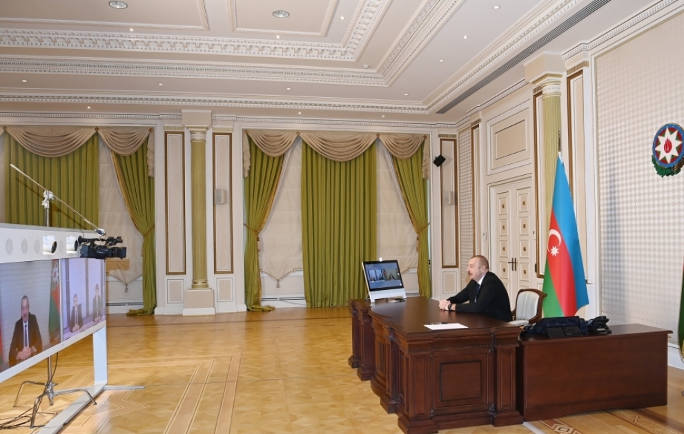 President Ilham Aliyev met in a video format with Speaker of Parliament of Moldova VIDEO
