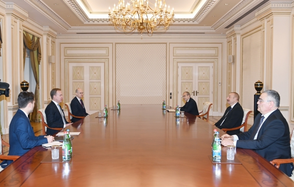 President Ilham Aliyev received delegation led by President of World Economic Forum VIDEO