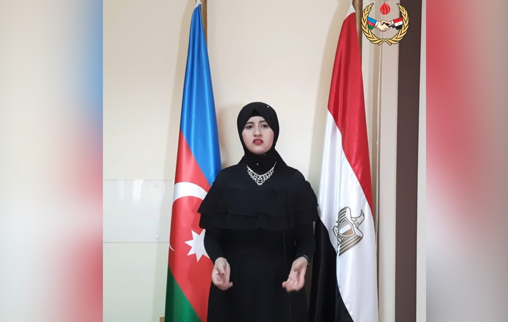Misirli tələbə Xocalı soyqırımına həsr olunmuş şeir söyləyib VİDEO