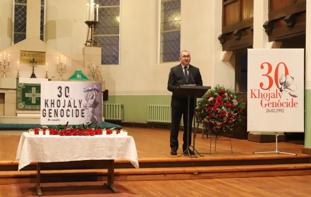 Latviyada Xocalı soyqırımının 30-cu ildönümünə həsr edilmiş anım tədbiri təşkil olunub VİDEO