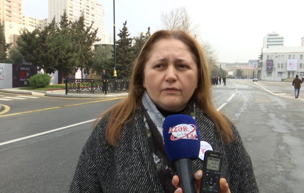 Aynur Sofiyeva: İnanırıq ki, Xocalı faciəsinin törədənlər ədalət məhkəməsi qarşısında cavab verəcəklər VİDEO