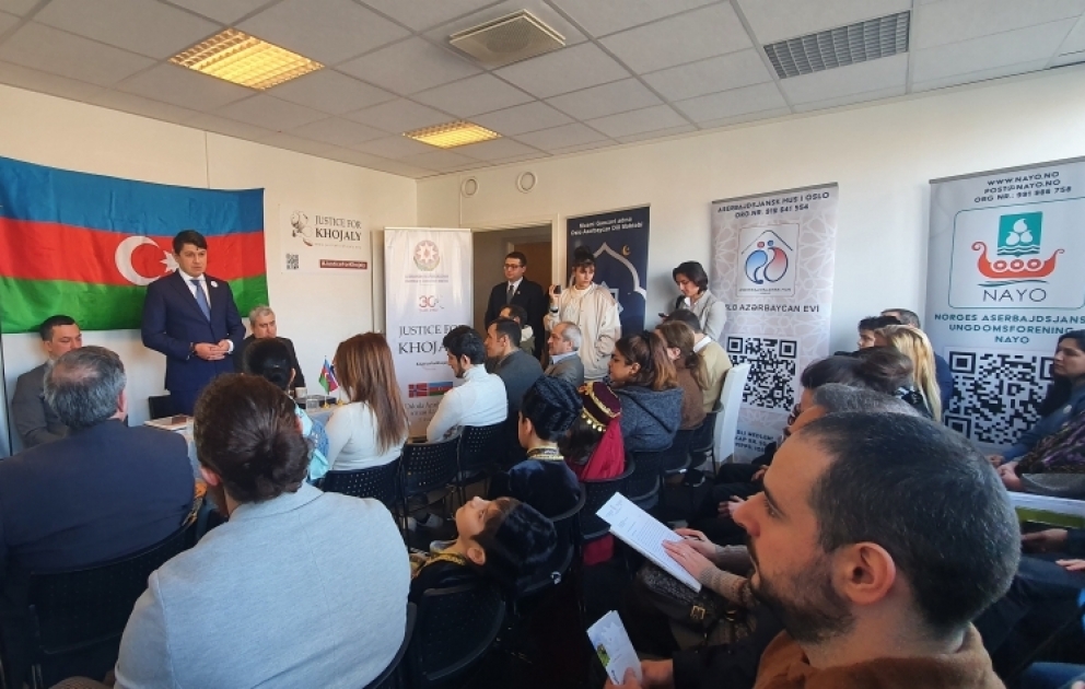 Norveçin paytaxtı Osloda Xocalı faciəsi qurbanlarının xatirəsi anılıb VİDEO