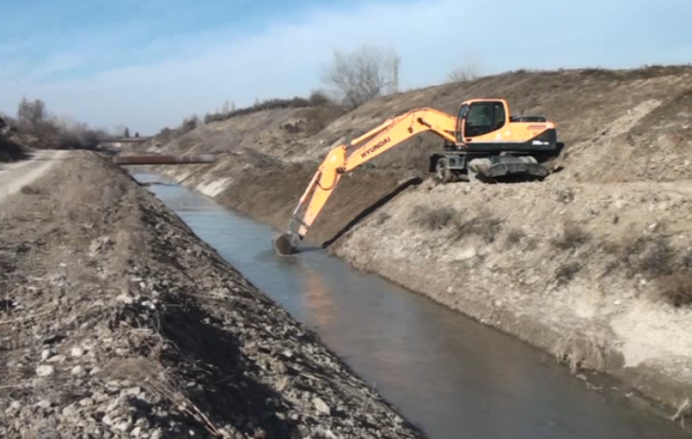 Ağsuda 250 metr beton bənd tikilib, 1100 metr kanal beton üzlüyə alınıb VİDEO