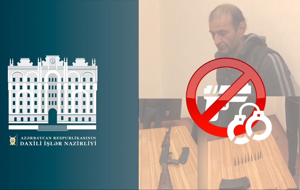 Bakıda “Kalaşnikov” avtomatı satmaq istəyən şəxs saxlanılıb VİDEO