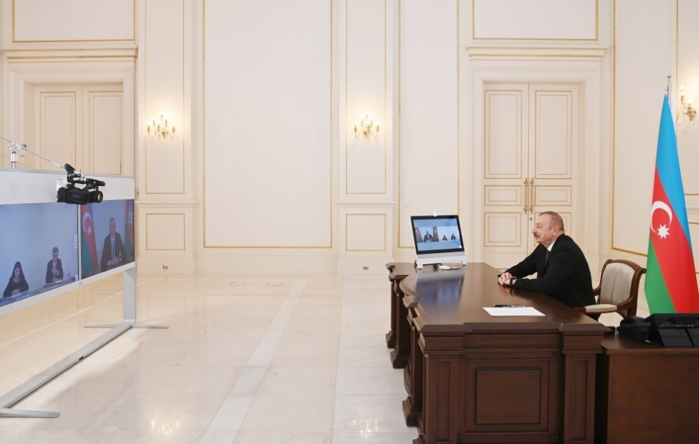 Prezident İlham Əliyev Rumıniyanın energetika nazirini və strateji layihələr üzrə xüsusi nümayəndəni videoformatda qəbul edib YENİLƏNİB VİDEO