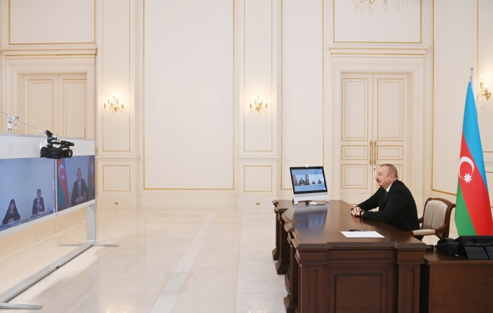 President Ilham Aliyev received in video format energy minister of Romania and special envoy for strategic and international affairs VIDEO
