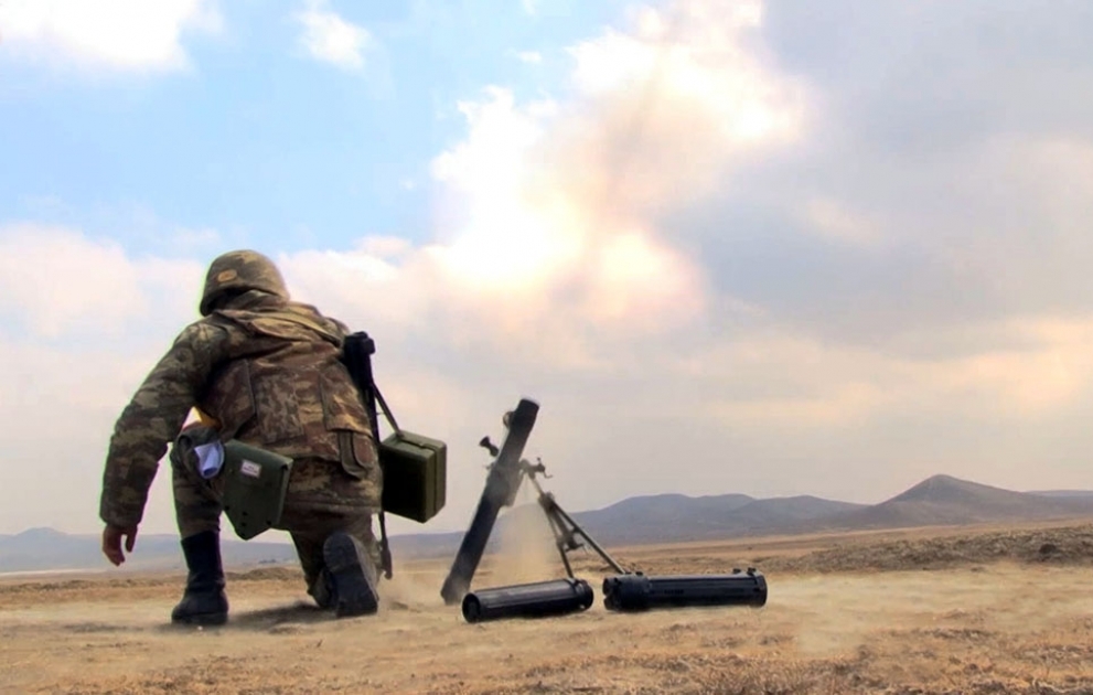 Mortar units conducted shooting exercises, Defense Ministry VIDEO