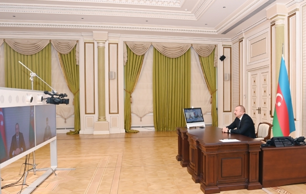 Präsident Ilham Aliyev empfängt neuen Vorstandsvorsitzenden des Schutzgebiets “Itschäri Schähär“ im Videoformat VIDEO