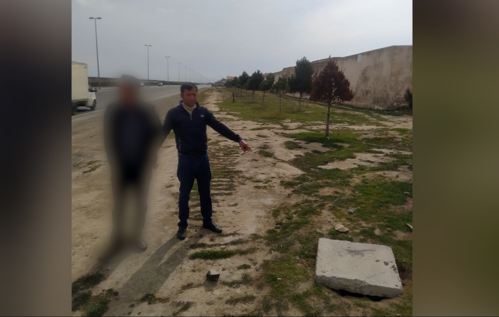 Qala qəsəbəsində 220 metr uzunluğunda telefon-rabitə xətti oğurlayan şəxs yaxalanıb VİDEO