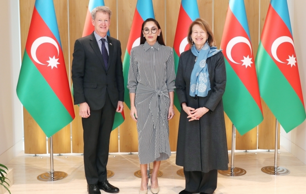 La première vice-présidente Mehriban Aliyeva rencontre la représentante commerciale du Premier ministre britannique pour l’Azerbaïdjan VIDEO